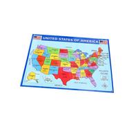HIAKDOFT Usa Map Educational Poster with Vibrant Colors for Classroom and Bedroom Detailed State and City Labels Wear Resistant High Definition Printing Creative Geography Learning Wall