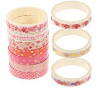HIAKDOFT Valentine’S Day Foil Washi Tape 10 Rolls, Gold Foil Paper Decorative Adhesive Tape for Planner Supplies, DIY Scrapbook Crafting, Wrapping and Handbook Decors