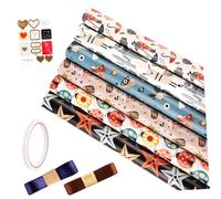 HIAKDOFT Valentine'S Day Birthday Wrapping Paper Roll Set, Cartoon Animal Pattern Copperplate Sheets, Multi-Function Festival Present Wrap for Party Packaging