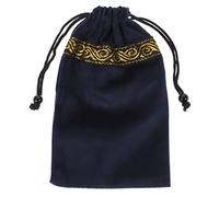 HIAKDOFT Velvet Tarot Card Storage Pouch Compact Organizer for Card Games Embroidered Design Easy Access for Travel and Home Use