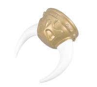 HIAKDOFT Viking Helmet Hat with Horns and Skull Pattern Lightweight Medieval Pirate Headpiece for Adults and Cosplay Accessory for Party Dress Up and Fun