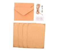 HIAKDOFT Vintage A5 Writing Paper Envelope Set Antique Style Stationery Paper with Lined Note Sheets for Handwritten Letters Suitable for Students and Writing