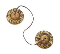 HIAKDOFT Vintage Brass Meditation Bell Chime for Yoga and Buddhist Practice Handheld Cymbal with Clear Sound Brass Instrument for Musicians and Performers Versatile Meditation Accessory