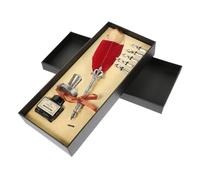 HIAKDOFT Vintage Decorative Quill Pen with Premium Body Comfortable Balanced Calligraphy Dip Pen for Creative Writing and Ink Practice Friends and Family