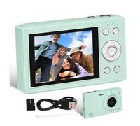 HIAKDOFT Vintage Digital Camera for Zoom Compact Shoot with Screen and Memory Card Portable Retro Style Camera for Teens and Beginners Green