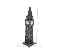 HIAKDOFT Vintage London Clock Tower Model Metal British Landmark Souvenir for Home and Office Decor Compact Silver Table Clock with Authentic Architectural Design