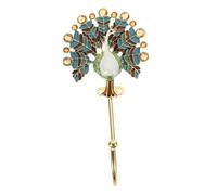 HIAKDOFT Vintage Peacock Metal Coat Hook Retro Wall Hanger for Towels Hats Clothes Antique European Style Decorative Rack for Home Rustic Household Organizer