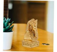 HIAKDOFT Vintage Resin Egyptian Pharaoh Statue Desktop Decor Figurine for Home Office Ancient Sculpture Craft with Stable Smooth Surface Reusable and Photography Prop
