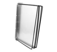 HIAKDOFT Wall Mounted File Storage Rack Transparent Page Display Pocket for Documents Sturdy Wall Document Holder Organizer for Office Library Reference Files Container