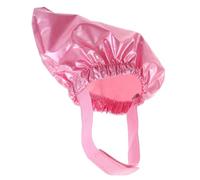 HIAKDOFT Waterproof Pet Shower Cap with Adjustable Strap for Dogs and Cats, Red Medium Bath Hat with Ear Covers for Grooming and Bathing Protection