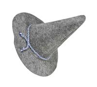 HIAKDOFT Weather-resistant Scarecrow Hat for Adults Light Grey Wizard Costume Accessory for Halloween Cosplay Felt Party Headwear for Sorcerer Witch Demon Dress-up and Themed Events