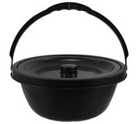 HIAKDOFT Wheelchair Potty Senior Essentials Elderly Toilet Portable Bedside Toilet Bed Pan for Elderly Man Black