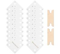 HIAKDOFT White Square Tablet Weaving Cards and Shuttle Yarn Weaving Tool Kit for Efficient DIY Crafting Compact Design for Portable Knitting Projects and Creative Tapestry Workspaces