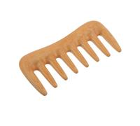 HIAKDOFT Wide Tooth Hair Comb Wooden Scalp Massager Small Portable Boxwood Brush Antistatic Detangler for Curly Thick Hair Care Grooming