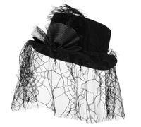 HIAKDOFT Women’s Illusionist Performance Hat Black, Stage Costume Cap for Party Supplies