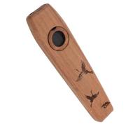 HIAKDOFT Wood Kazoo Musical Instrument in Black Walnut - Sturdy Wind Instrument for Adults and Beginners, Professional Folk Music Kazoo with Classic Sound, Suitable for Performance