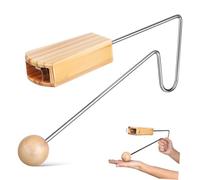 HIAKDOFT Wood Vibraslap Percussion Instrument Latin Rhythm Sound Chamber Vibraslap for Adults and Bands Wooden Musical Instrument