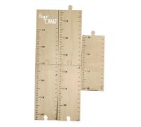 HIAKDOFT Wooden Growth Height Chart Ruler Adhesive Height Ruler Easy Install Wall Mounted Measurement for Family Nursery Recording