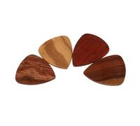 HIAKDOFT Wooden Guitar Picks Set 4 Pieces Boxed Folk and Electric Guitar Plectrums Professional Stringed Instrument Picks Accessories
