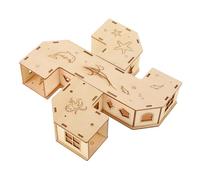 HIAKDOFT Wooden Hamster Tunnel Safe Labyrinth Maze for Small Pets Exercise Activity Relieves Boredom Enhances