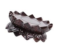 HIAKDOFT Wooden Lotus Base Display Stand for Buddha Ornament and Censer Handcrafted Pedestal with Natural Wood Material Creative Lotus Shaped Sculpture for Home Decor and Aromatherapy