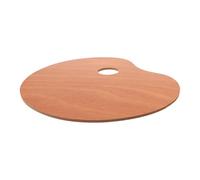 HIAKDOFT Wooden Oval Paint Palette with Thumb Hole Mixing Tray for Oil Watercolor Paints Large Surface Artist Painting Pallet for Drawing and Craft Lightweight Portable Design