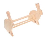 HIAKDOFT Wooden Rabbit Book Stand Desktop Organizer Small Animal Shaped Bookshelf for Bedroom Office Solid Wood Multi Storage Rack with Wear Resistant Finish for Book and File Display