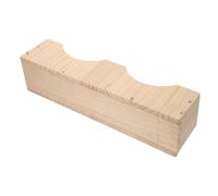 HIAKDOFT Wooden Rabbit Feeder Large Capacity Grass Rack, Hanging Rectangular Wood Groove Bunny Feeding Container for Hamsters, Guinea Pigs, and Small Pets