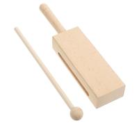 HIAKDOFT Wooden Rhythm Instrument with Mallet Ergonomic Percussion Block with Handle for Resonant Sound Suitable for Beginners and Professionals for Music Practice and Performance