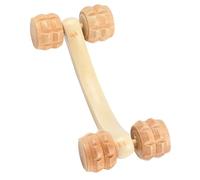 HIAKDOFT Wooden Roller Massager for Body Muscle Relief Handheld Manual Therapy Tool with Four Wheels Portable Back and Foot Massage Roller to Promote Circulation and Fatigue