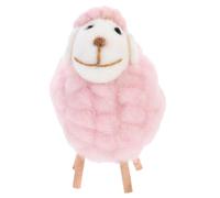 HIAKDOFT Wool Felt Sheep Doll Christmas Decoration Small Desktop Ornament for Living Bedroom Office Non Fading Handmade Felt Figure Charming Festive Families