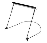 HIAKDOFT Zinc Alloy Harmonica Neck Holder Stand Compatible 10, 16, 24 Hole Harmonicas Black Metal Harp Rack Support for Music Performance and Practice