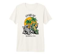Hialeah Florida USA Funny Manatee Alligator Design Premium T-Shirt