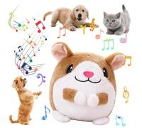 HIAME Active Moving Pet Plush Toy, Interactive Dogs Toys Pet Shake Bounce Ball, Small Cute Dancing Dog Ball, Interactive Washable Cartoon Pig Plush Sound Moving Dogs Toy for Dog Ptes & Cats (Hamster)