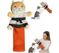 HIAME Cat Karate Kitty Puppet Cats Wrestling Puppet with Protective Forearm Sleeve, Cat Hand Biting for Play Karate Kitten Toy Interactive Boxing with Arm Wrestling