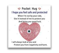 HIAMEA Pocket Hug Heart, Pocket Hugs Heart for Friends, Thinking of You Gifts, Keepsake University Gifts for Her/His, Positive Good Luck Gift for Birthday Wedding Christmas Mothers Day Valentines