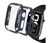 Hianjoo 2 Pack Hard Case with Screen Protector Compatible with Apple Watch Series 11 46mm (2025) / Series 10 46mm (2024), [Anti-Scratch][Anti-Dust] All-Round Protective Case, Midnight Blue