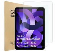 Hianjoo 2 PCS Screen Protectors Compatible with iPad Air 10.9 (5th/4th Generation) 2022/2020, Tempered Glass Compatible with iPad Pro 11 (3rd/2nd/1st Gen) 2021/2020/2018 [9H Hardness High Clarity]