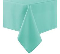 Hiasan 60 X 102 Inch Rectangle Textured Tablecloth - Waterproof Spillproof Antiwrinkle Jacquard Table Cloth for Kitchen and Dining Dinner, Outdoor Picnic, Holiday and Parties, Aqua
