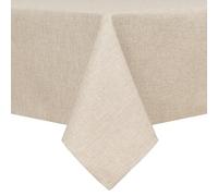 Hiasan Faux Linen Rectangle Tablecloth - Wrinkle and Stain Resistant Washable Table Cloth for Kitchen Dining Room Holiday Table Cover for Party Dinner, Beige, 52 x 70 Inch