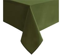 Hiasan Olive Green Tablecloth for Rectangle Tables - Waterproof and Spillproof Washable Fabric Table Cloth for Dining Room Kitchen Party, 52 x 70 Inch