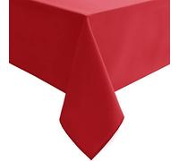 Hiasan Red Tablecloth Rectangle - Wrinkle Resistant and Waterproof Dining Room Washable Christmas Table Cloth, Polyester, 54 x 108 Inch