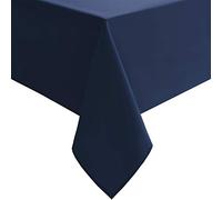 Hiasan Waterproof Tablecloth Rectangle - Washable Fabric Table Cloth for Dining Room Kitchen Birthday Party and Outdoor Use, Navy Blue, 70 x 120 Inch