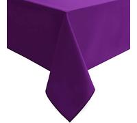 Hiasan Waterproof Tablecloth Rectangle - Washable Fabric Table Cloth for Dining Room Kitchen Birthday Party and Outdoor Use, Royal Purple, 70 x 108 Inch
