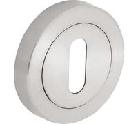Hiatt Hardware Door Lock Keyhole, Brushed Satin Nickel, 1 Pair | Door escutcheon; screw-on rose; fixings included; zinc construction; includes fixings.