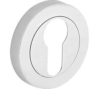 Hiatt Hardware Euro Lock Keyhole, Polished Chrome, 1 Pair | Door escutcheon; screw-on rose; fixings included; zinc construction; includes fixings.