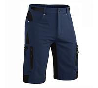 Hiauspor Men's Hiking Cargo Shorts Lightweight Quick Dry Stretch with 6 Pockets for Mountain Biking Work Camping Fishing Tactical Casual (Navy, M)