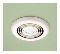 HIB 32600 Cyclone White Showerlight with LED Cool White Lamp & High Power Inline Fan