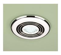 HIB 32700 Cyclone Chrome Showerlight with LED Cool White Lamp & High Power Inline Fan