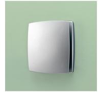 HiB Breeze Wall Mounted Extractor Fan with Timer | Matt Silver | Plastic | 152mm x 152mm x 33mm